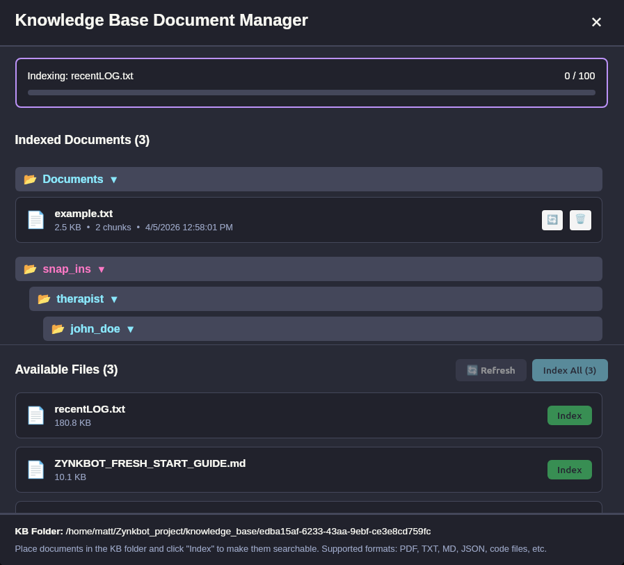 Knowledge Base Document Manager